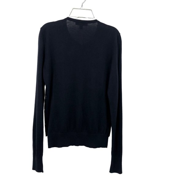 Ann Taylor Cardigan Sweater Womens S Used Navy with Black Lace Front - Picture 15 of 15